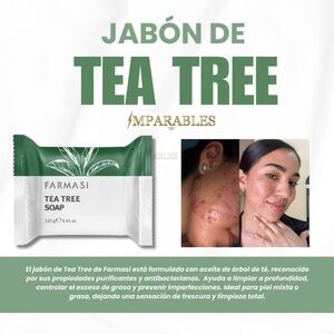 Farmasi Tea Tree Soap with Green and White Packaging